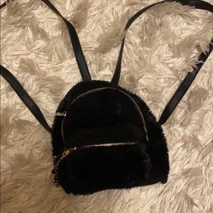 Fluffy mini backpack